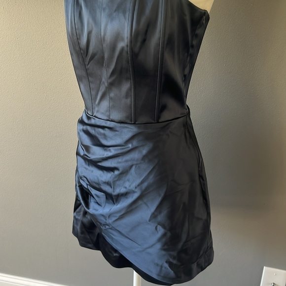 Fleur Du Mal Strapless Draped Dress Slate Blue Strapless - Picture 5 of 14